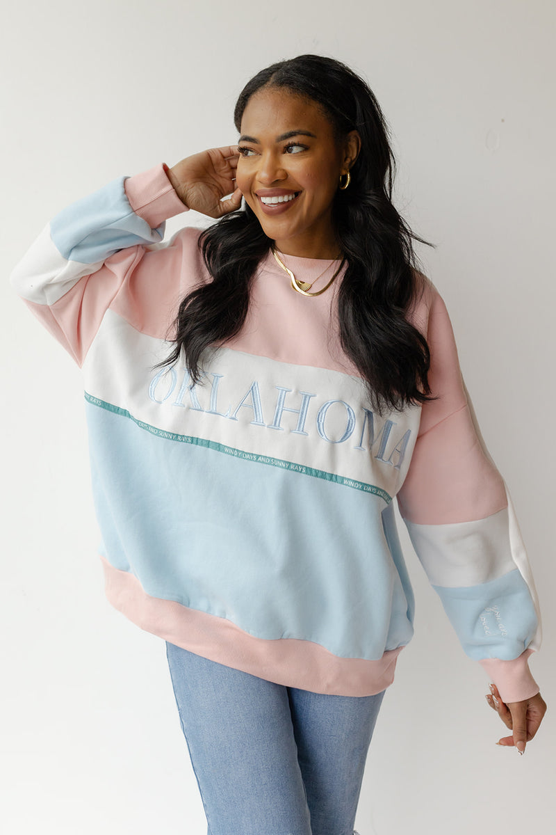 mode, oklahoma windy days sweatshirt