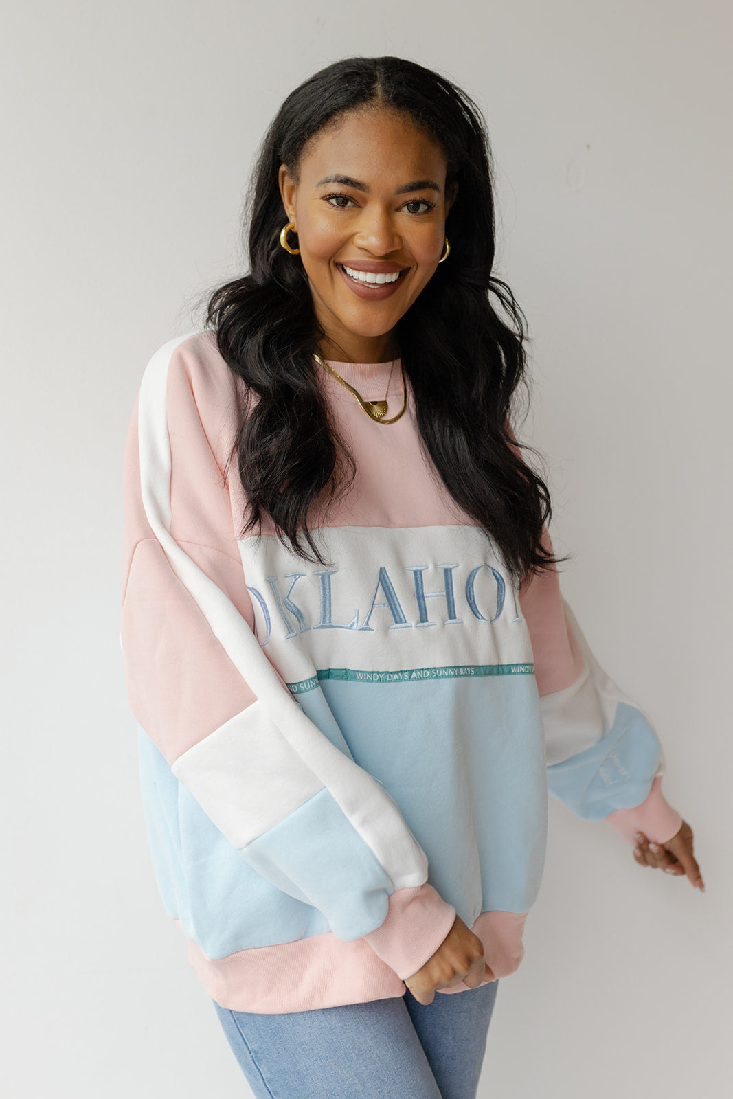 mode, oklahoma windy days sweatshirt
