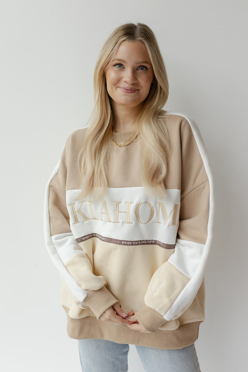 mode, oklahoma windy days sweatshirt