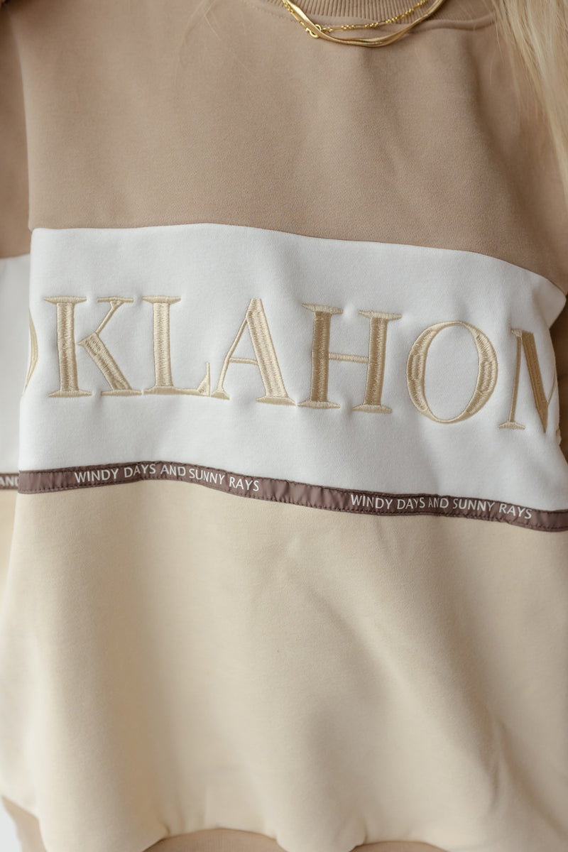 mode, oklahoma windy days sweatshirt