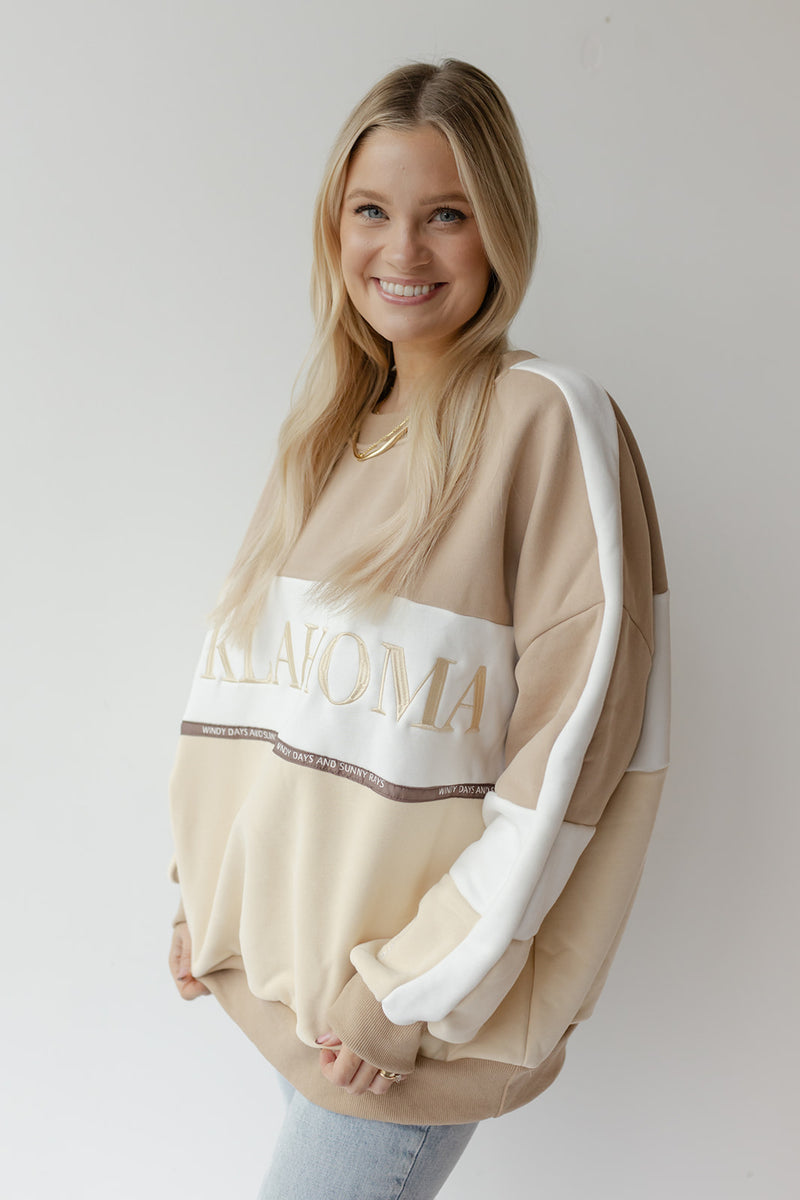mode, oklahoma windy days sweatshirt