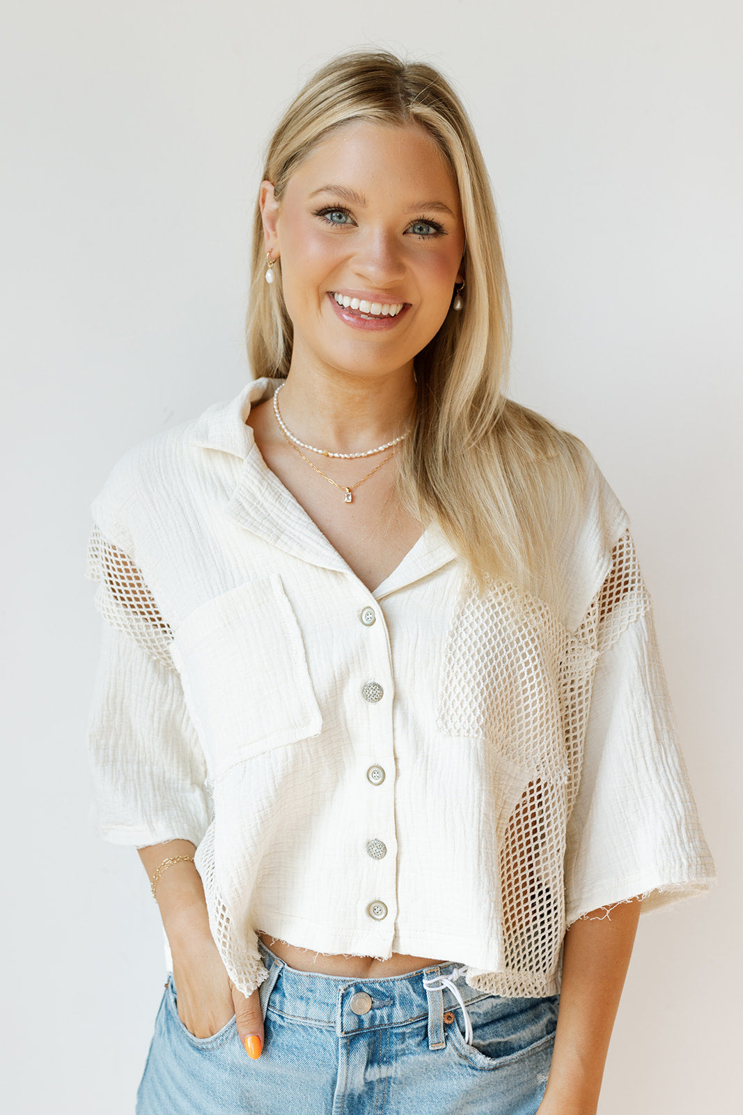 mode, ivy mesh top
