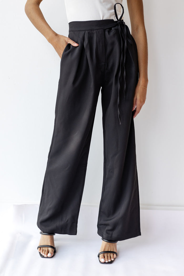 mode, kira waist tie pants