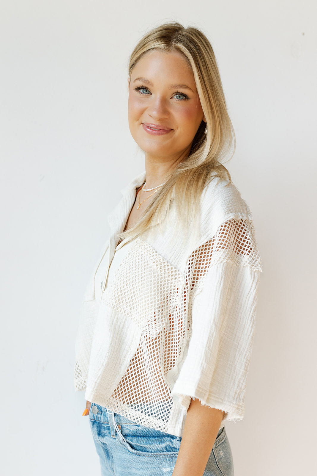 mode, ivy mesh top
