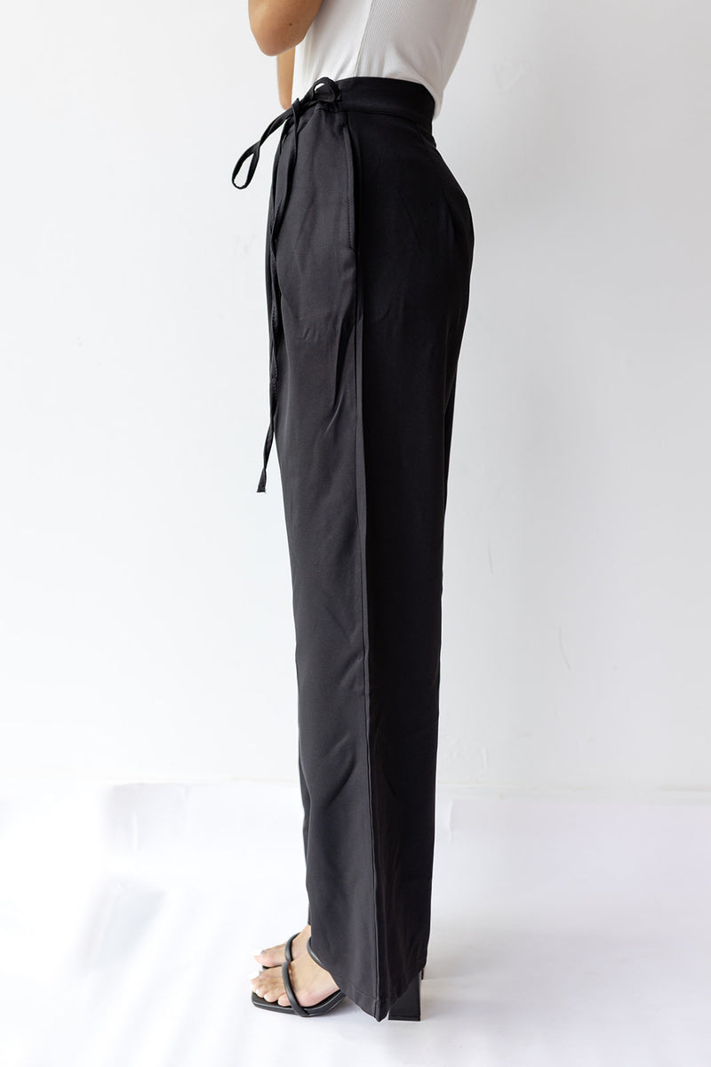 mode, kira waist tie pants
