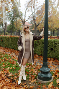 mode, retro revival sherpa jacket