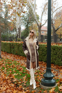 mode, kallie sweater mini dress