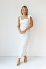 mode, kiss the bride midi dress