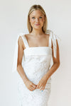 mode, kiss the bride midi dress