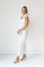 mode, kiss the bride midi dress