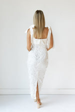 mode, kiss the bride midi dress