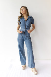 mode, ashton denim jumpsuit