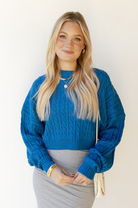 mode, andrea cableknit crop sweater