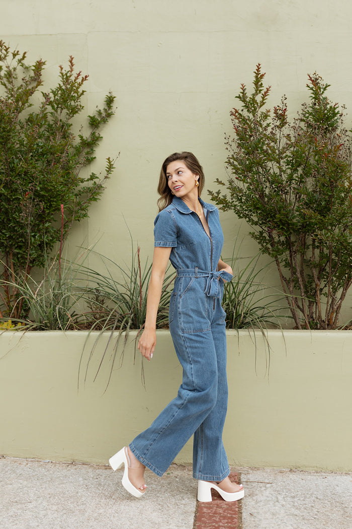 mode, ashton denim jumpsuit