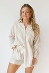 mode, emilia button down top