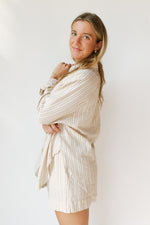 mode, emilia button down top