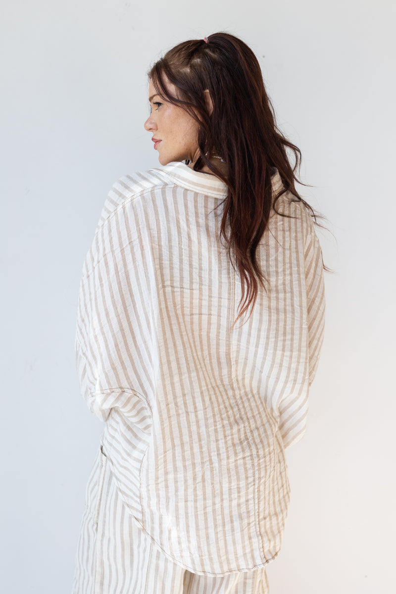 mode, amelia striped top