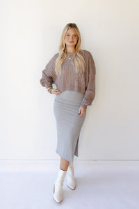 mode, andrea cableknit crop sweater