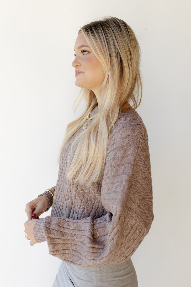 mode, andrea cableknit crop sweater
