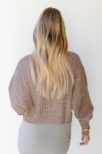 mode, andrea cableknit crop sweater