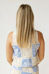 mode, carmine crochet tie vest