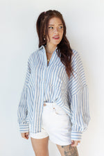 mode, amelia striped top