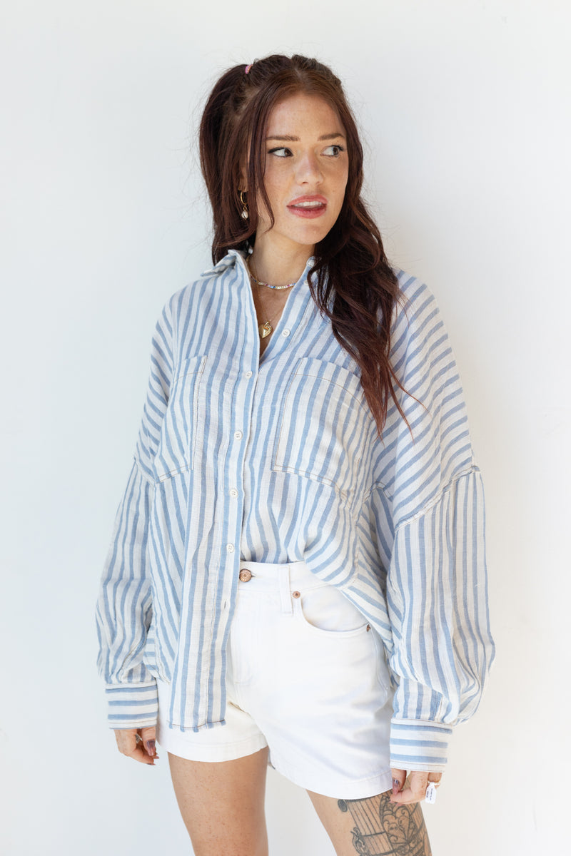mode, amelia striped top