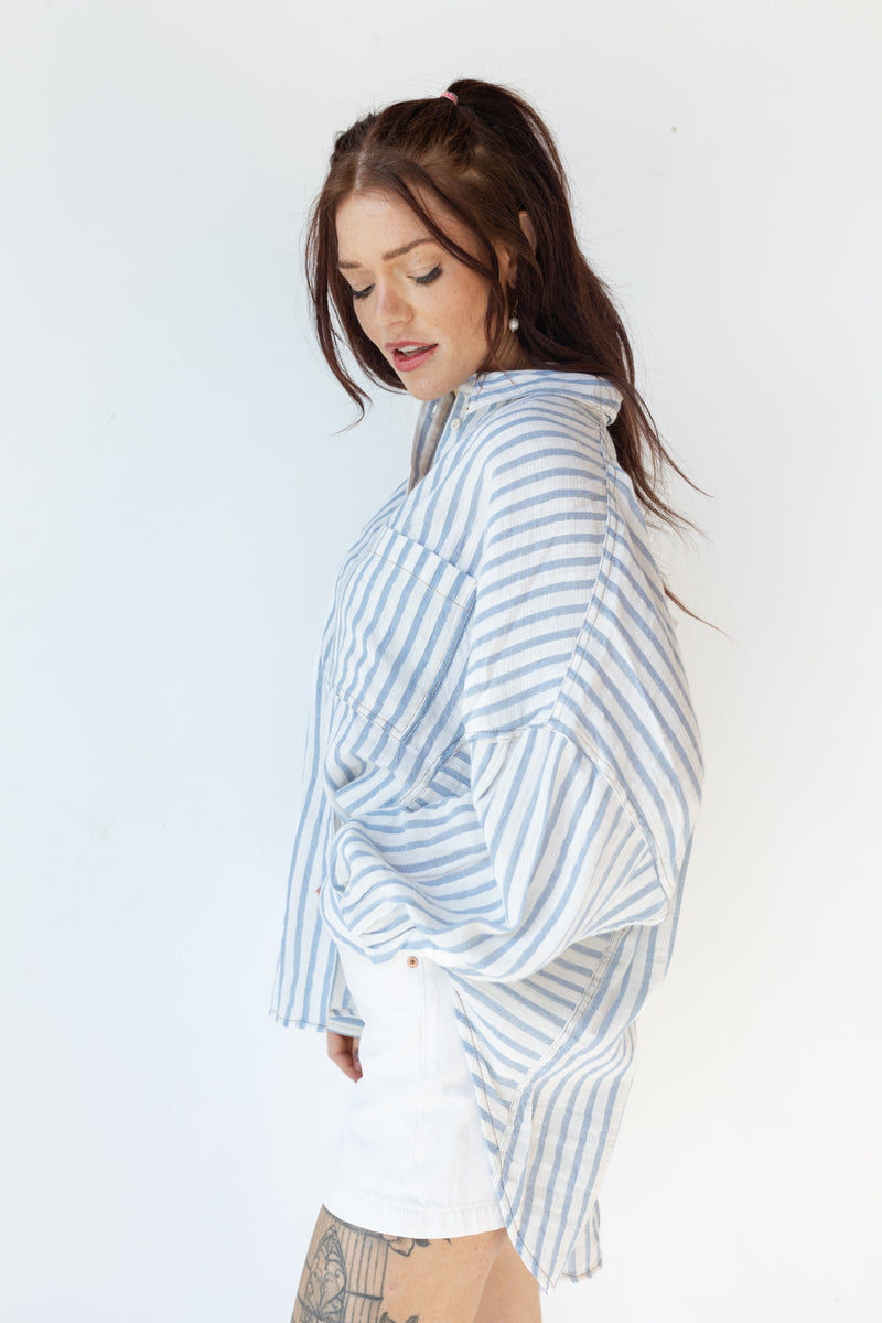 mode, amelia striped top