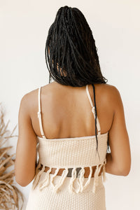 mode, come away with me tassle top