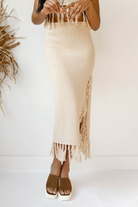mode, come away with me tassle skirt