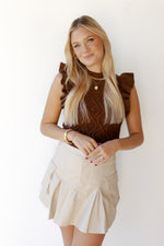 mode, palmer cable sweater top
