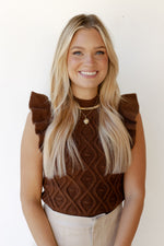 mode, palmer cable sweater top