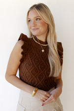 mode, palmer cable sweater top