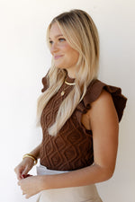 mode, palmer cable sweater top