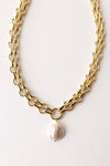 mode, pearl chain necklace