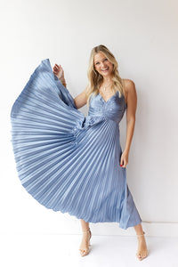 mode, sofie pleated midi dress