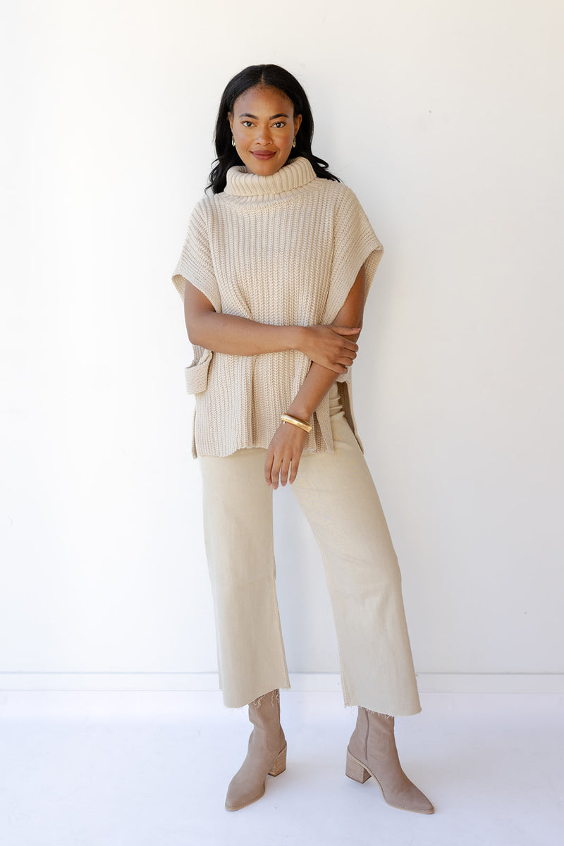 mode, theodora turtle neck vest
