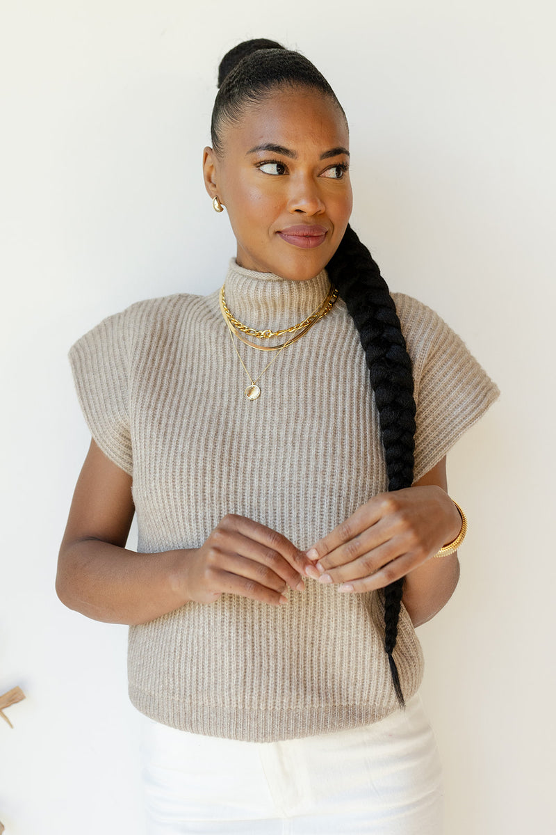 mode, simone power shoulder sweater