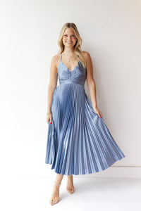 mode, sofie pleated midi dress