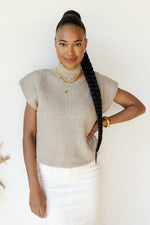 mode, simone power shoulder sweater