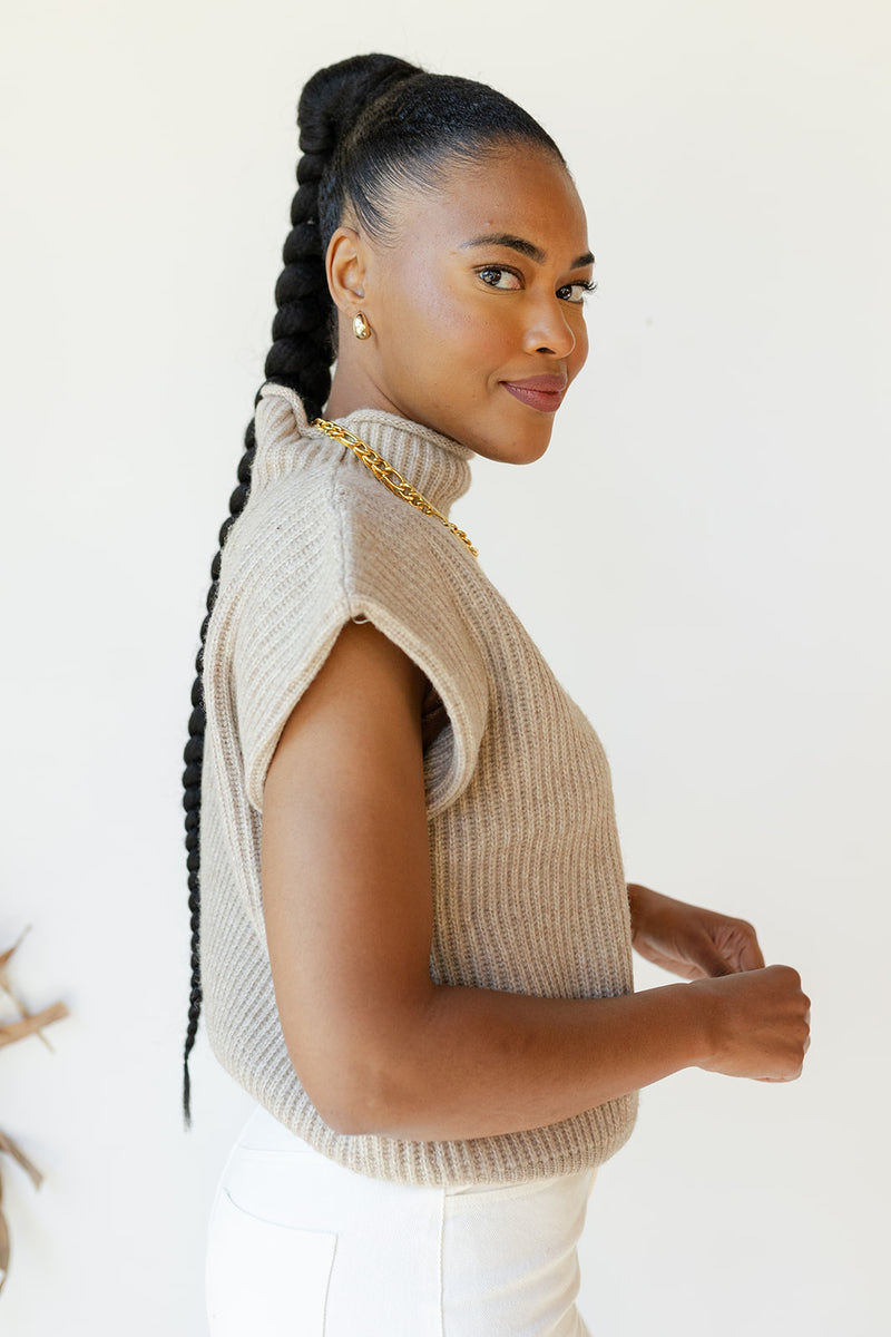 mode, simone power shoulder sweater