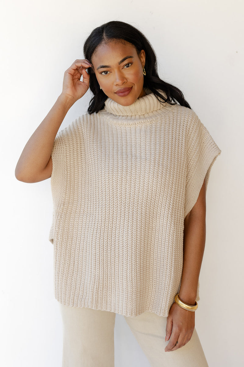 mode, theodora turtle neck vest