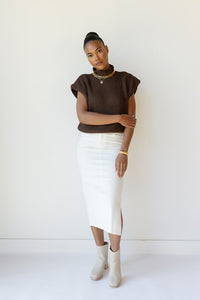 mode, simone power shoulder sweater