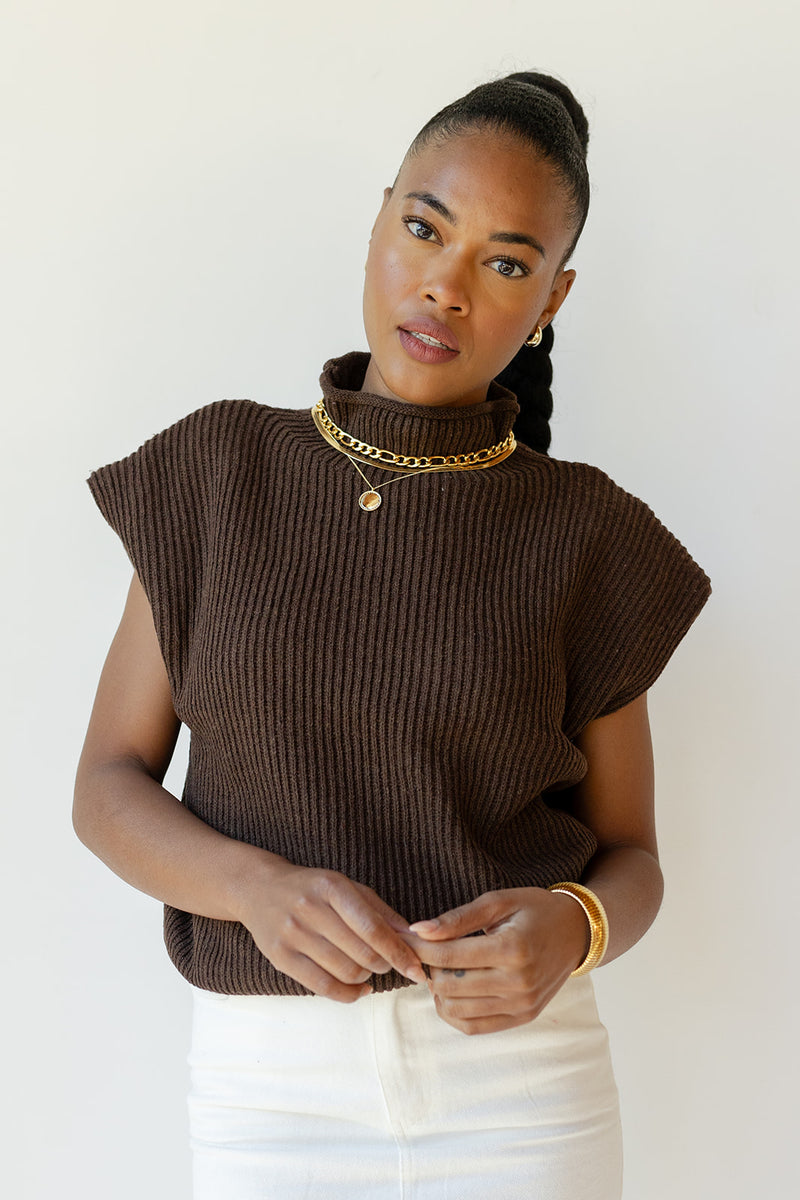 mode, simone power shoulder sweater