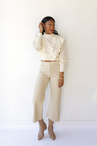 mode, romina ruffle sweater