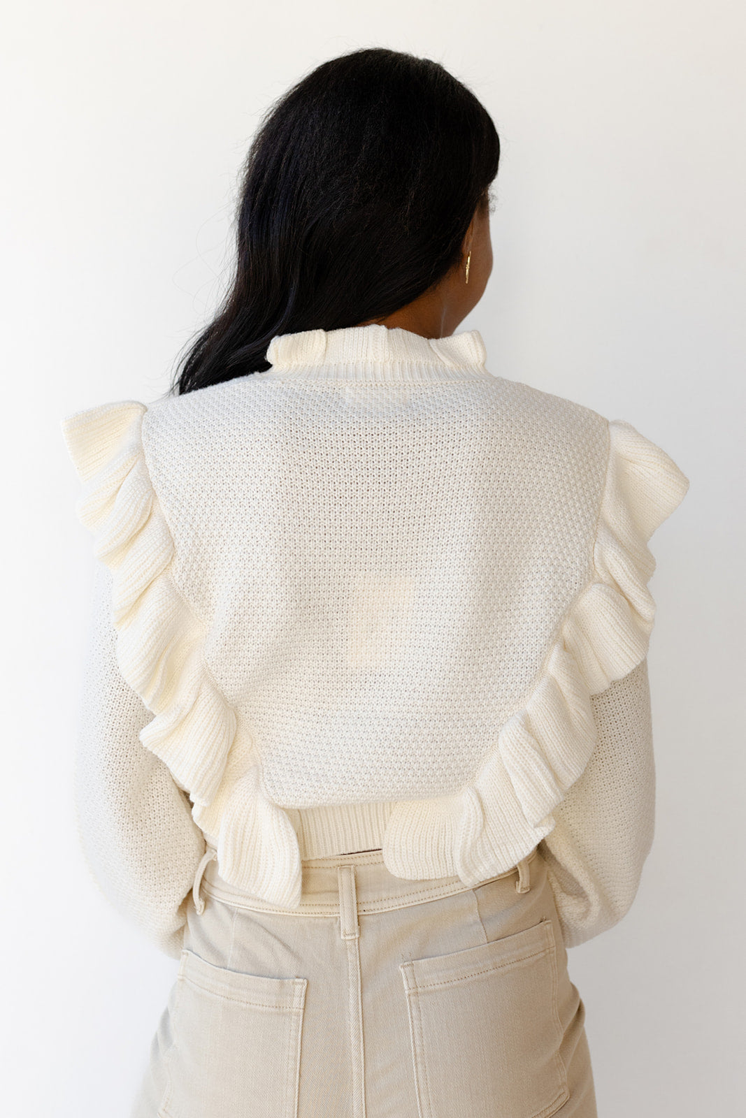 mode, romina ruffle sweater