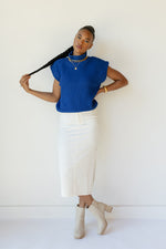 mode, simone power shoulder sweater