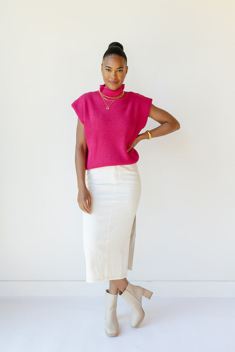 mode, simone power shoulder sweater