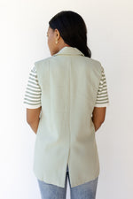 mode, saylor sleeveless blazer vest