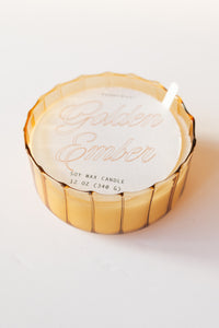 mode, 12oz ribbed glass candle
